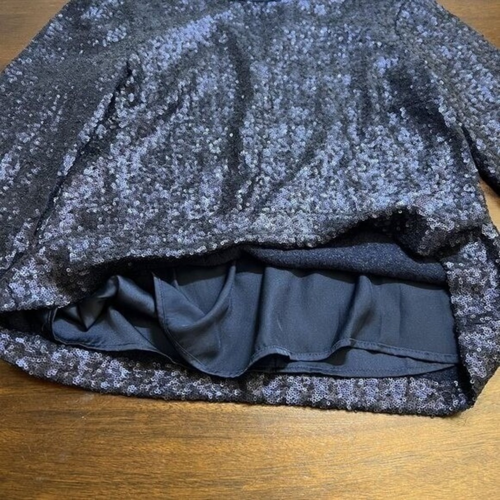 Boden Matte Sequin Tie Back Top Indigo Purple Blue W0257 Womens US 6 UK 10 - Picture 4 of 9